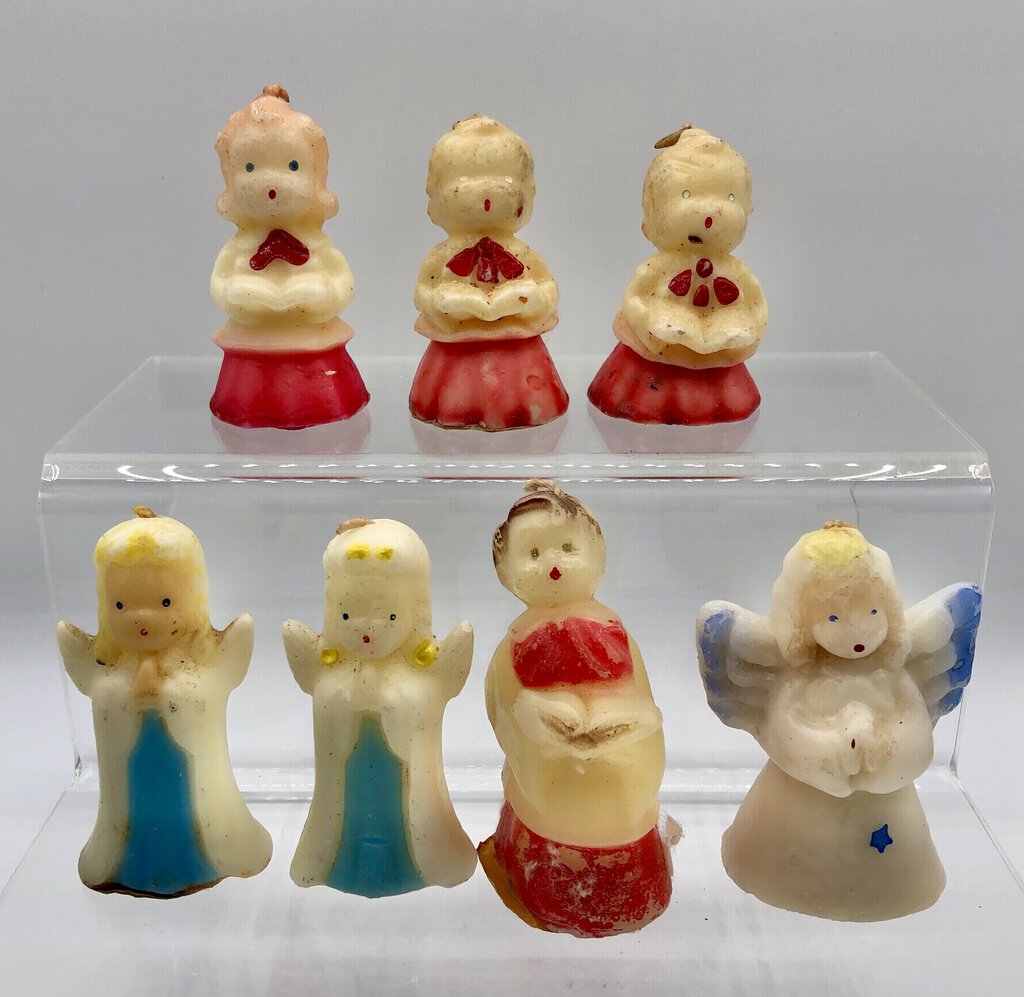 1950/ 1960 Lot of 19 Vintage Gurley Christmas Figural Candles