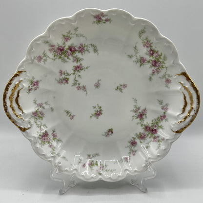 Antique Théodore Haviland Limoges France 10 3/4 Inch Floral Cake Plate/Server /cb