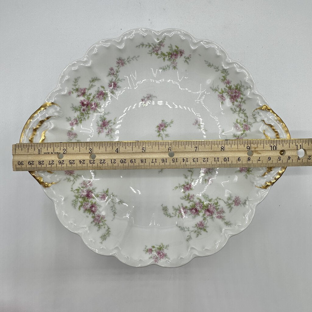 Antique Théodore Haviland Limoges France 10 3/4 Inch Floral Cake Plate/Server /cb