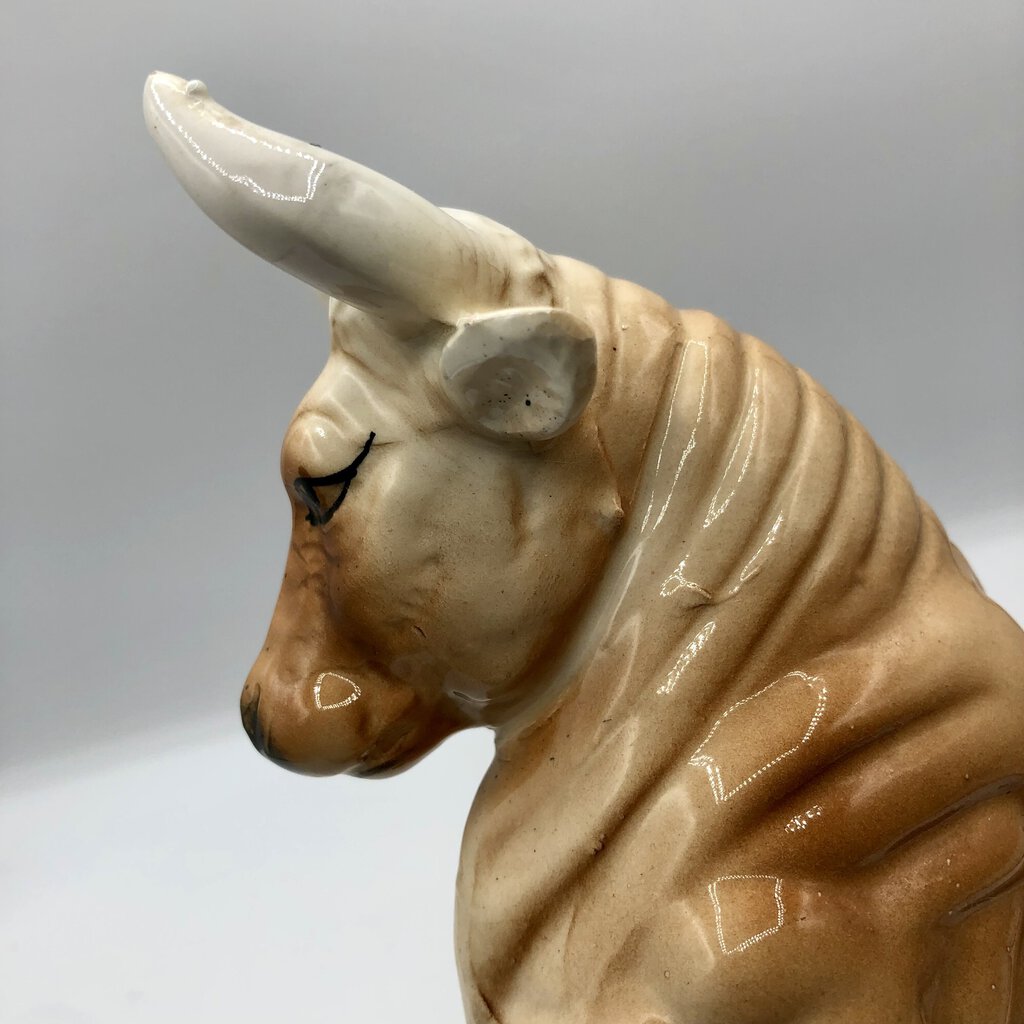 Vtg Nippon Yoko Boeki Bull Figurine Japan /b