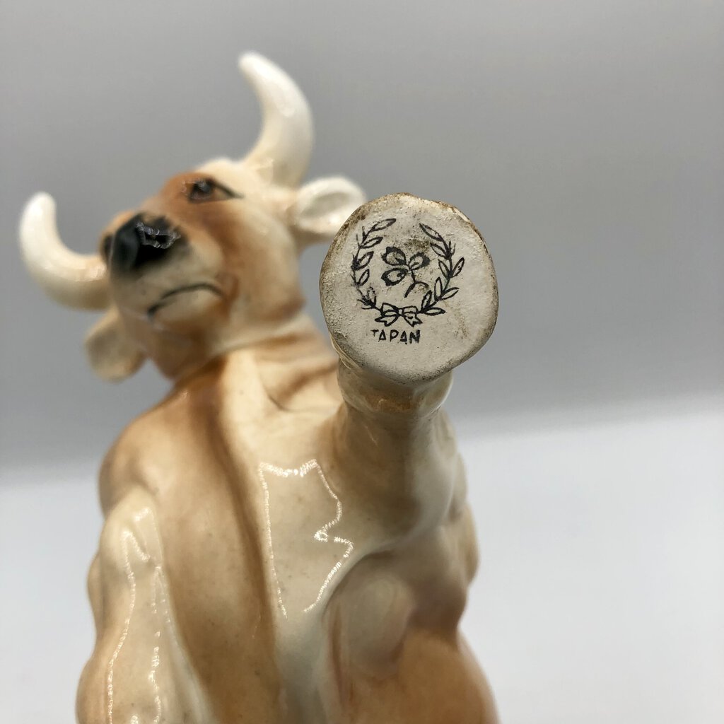 Vtg Nippon Yoko Boeki Bull Figurine Japan /b