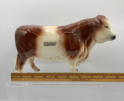 Vtg Robert Simmons Ceramic Artware FERDIE Bull Figurine /b