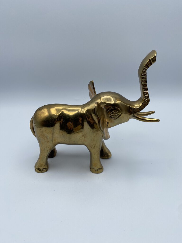 Trio of VTG Brass Elephants with Trunks UP! /ro