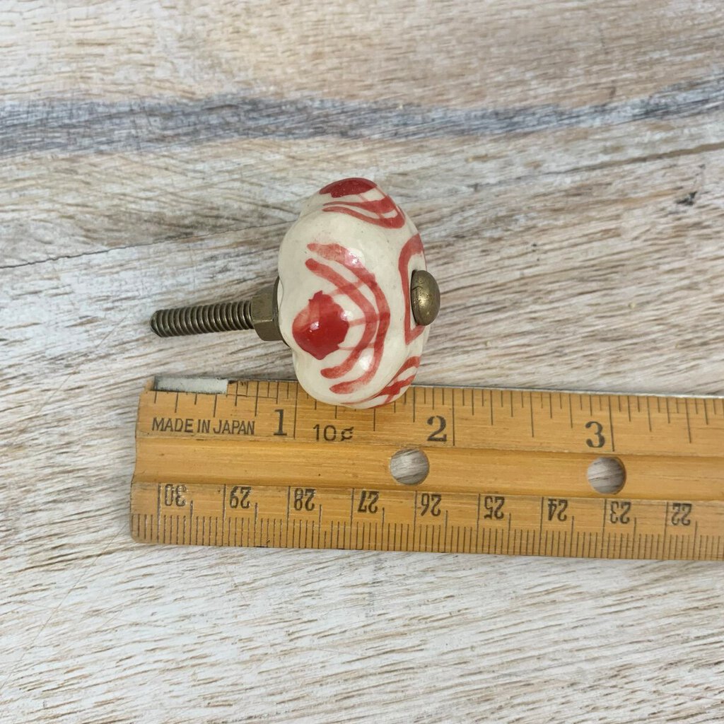 Set Of 11 Unique Vintage Hand-painted Ceramic Knobs /cb