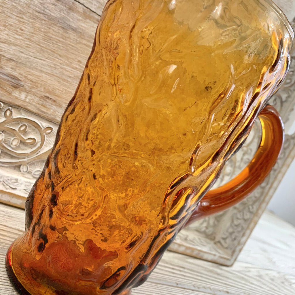 Vintage SENECA Driftwood Amber Pitcher /cb