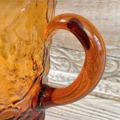 Vintage SENECA Driftwood Amber Pitcher /cb