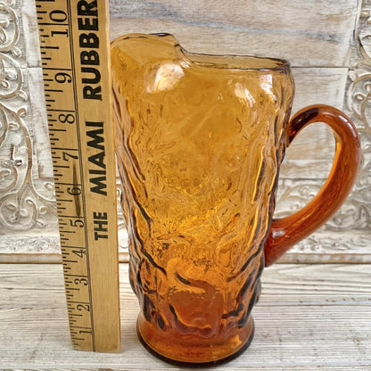 Vintage SENECA Driftwood Amber Pitcher /cb