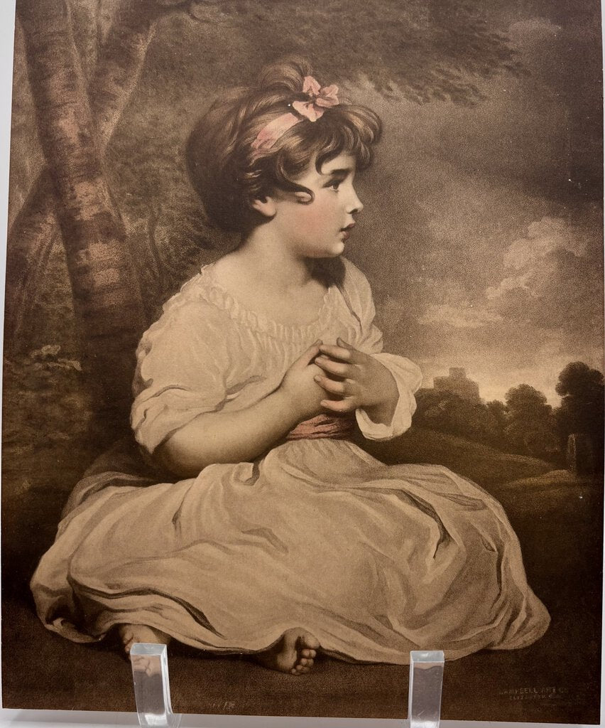 Vtg. Litho The Age of Innocence by Sir Joshua Reynolds Unframed /j