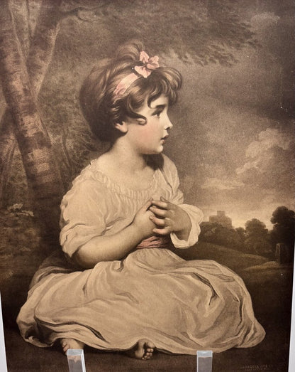 Vtg. Litho The Age of Innocence by Sir Joshua Reynolds Unframed /j