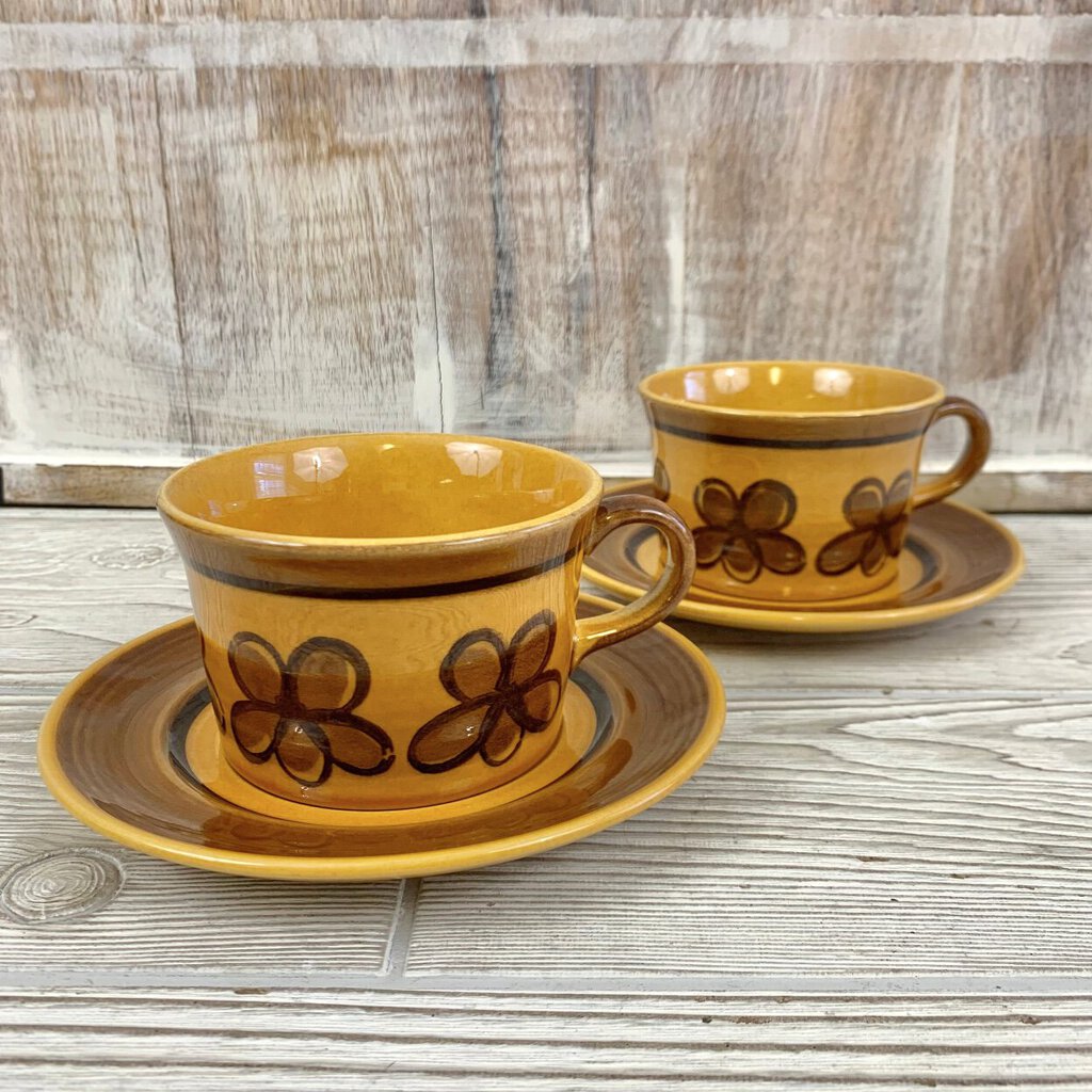 Vintage Metlox Poppytrail “Carmel” Cup and Saucer Set/2 /cb