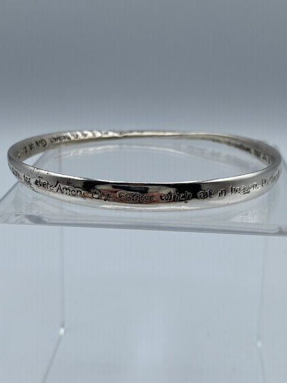 The Lords Prayer Bracelet Bangle Inspiration Message Sterling Silver /ro