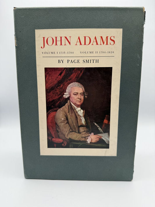 John Adams by Page Smith HC 2 Vol. Set Biography w/Case /rb