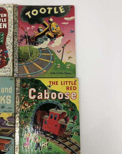 8 Vintage Little Golden Books~ Transportation~1970’s Editions /b