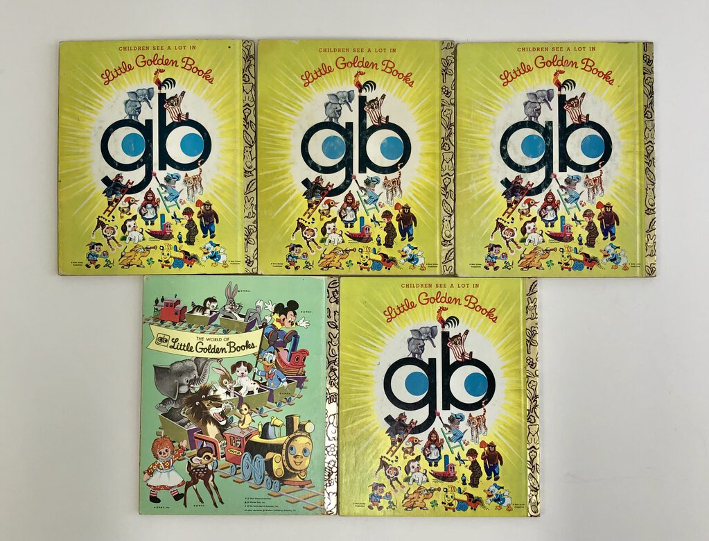 5 Vintage Little Golden Books 1970s Editions /b