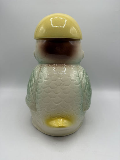 VTG Wise Owl Bird Cookie Stories Jar #359 Robinson Ransbottom Pottery Roseville /rw