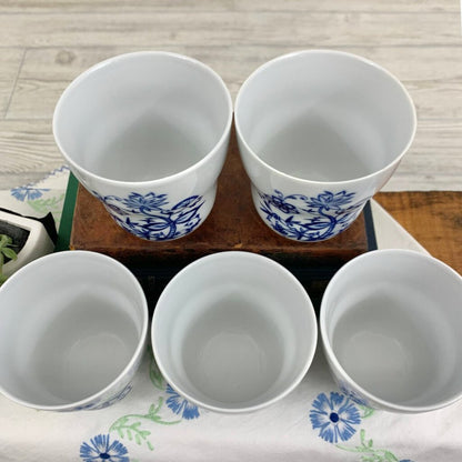 Blue Onion by Kahla Handleless Teacups Set/5, Classic Blue Onion Pattern, Crafted in Germany /cb