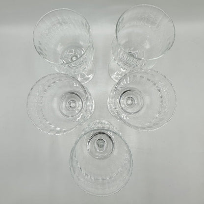 Set Of 5 Luigi Bormioli Canaletto Straight Optic 7 1/8” Wine Glasses /cb