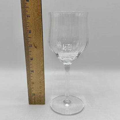 Set Of 5 Luigi Bormioli Canaletto Straight Optic 7 1/8” Wine Glasses /cb