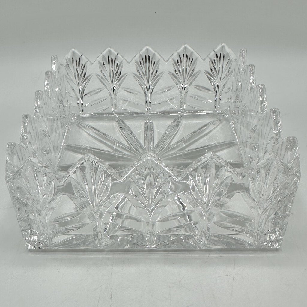 Portico Square Napkin Holder By Crystal Clear Industries Made in Poland /cb