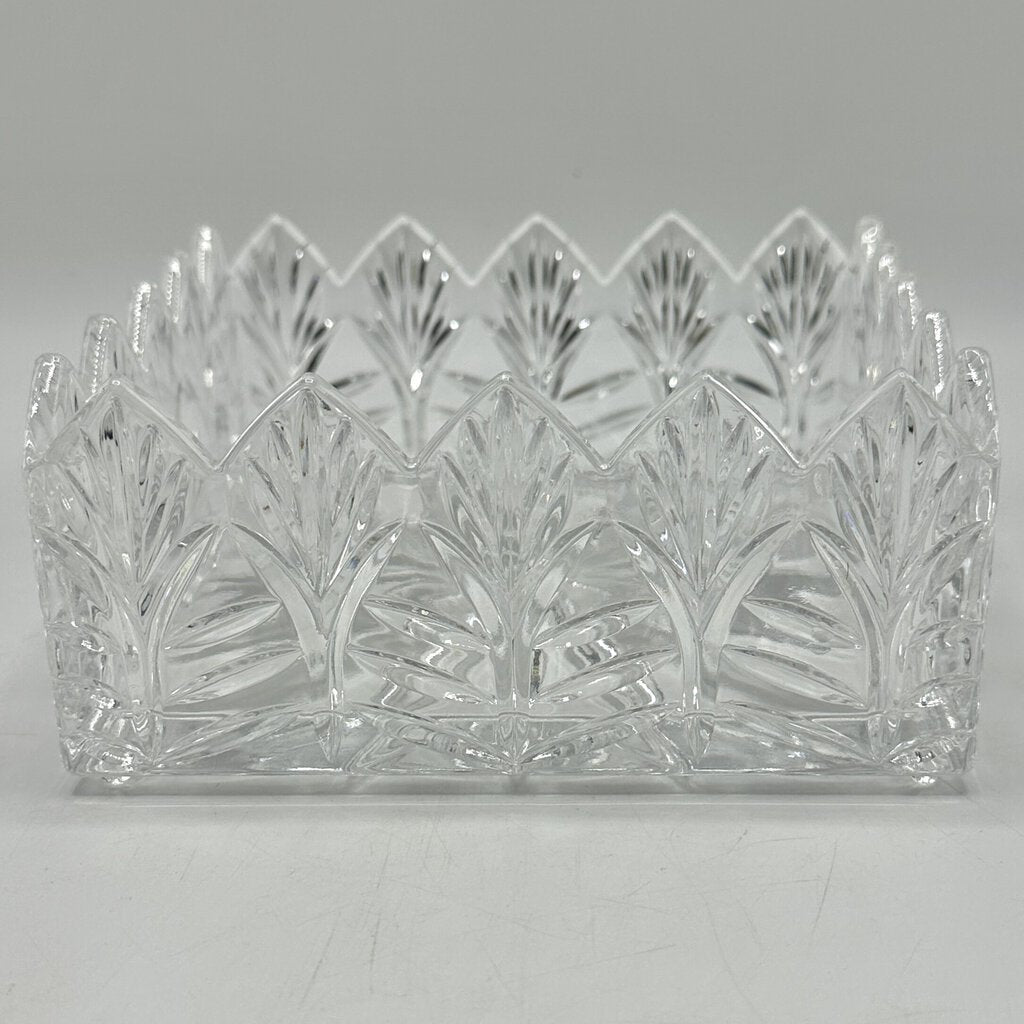 Portico Square Napkin Holder By Crystal Clear Industries Made in Poland /cb