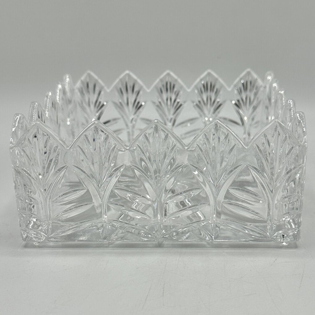 Portico Square Napkin Holder By Crystal Clear Industries Made in Poland /cb