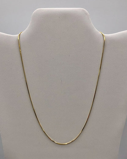 Milor 14K Yellow Gold 18” Snake Chain Necklace /b