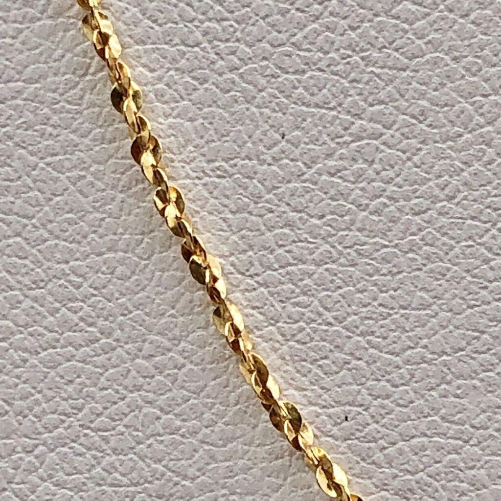 Vtg Milor 14K Gold Beaded Twist Chain Necklace /b