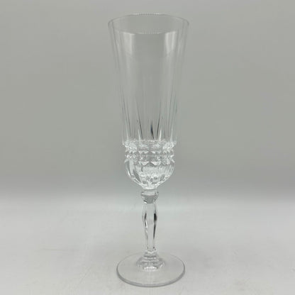 Set Of 6 Vintage Cristal D’Arques Villeneuve Lead Crystal 18cl Champagne Flutes /cb