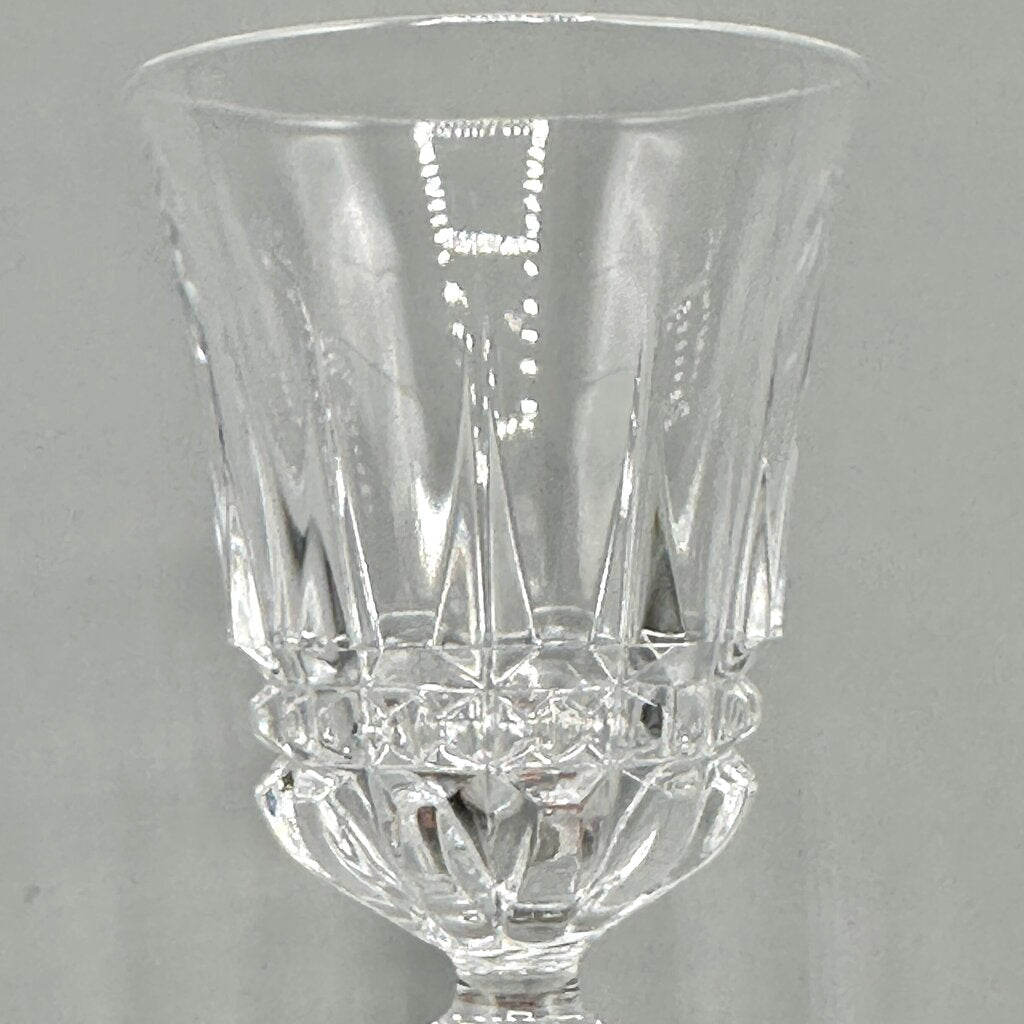 Set Of 10 Vintage Cristal D’Arques Villeneuve Lead Crystal Cordial Glasses France /cb