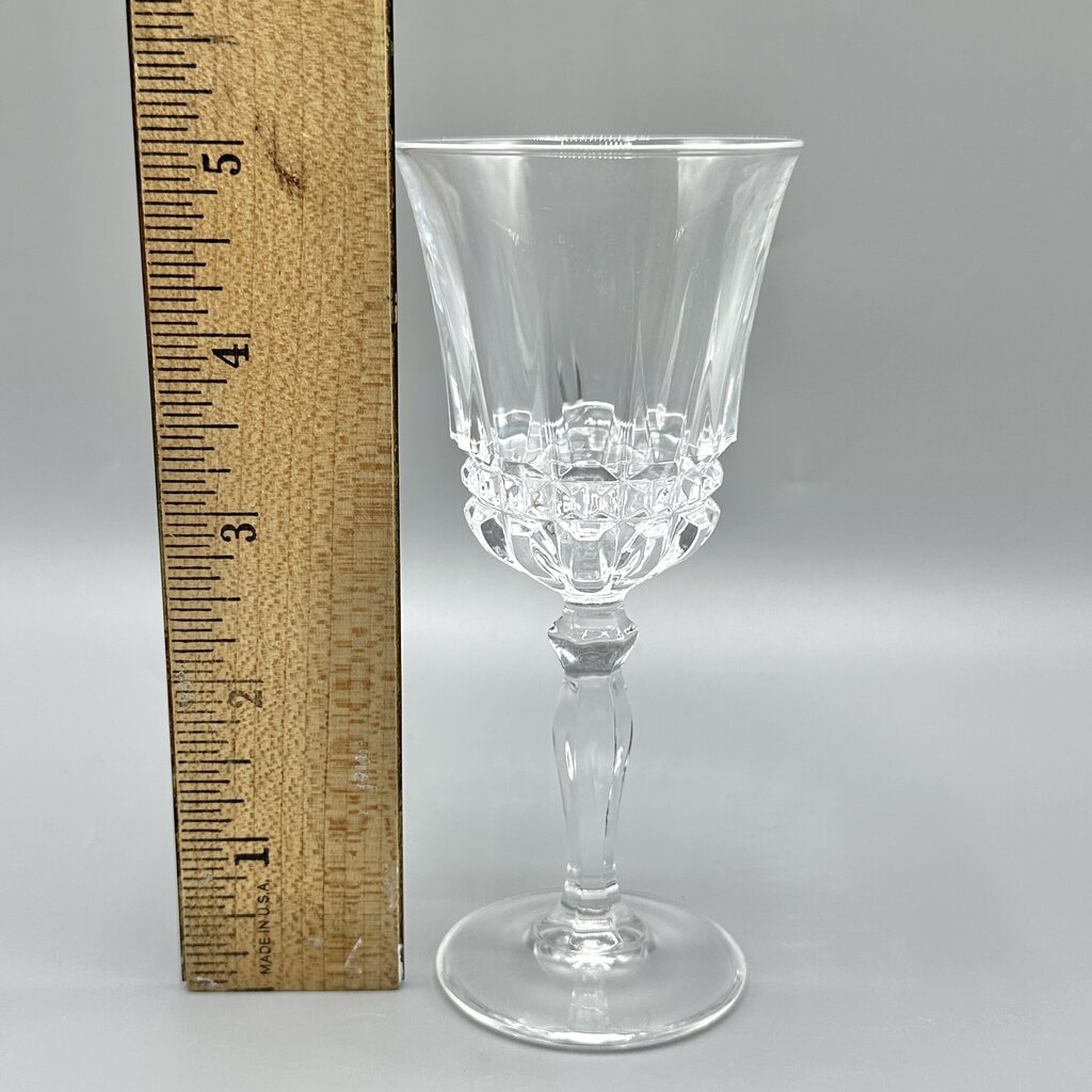 Set Of 10 Vintage Cristal D’Arques Villeneuve Lead Crystal Cordial Glasses France /cb