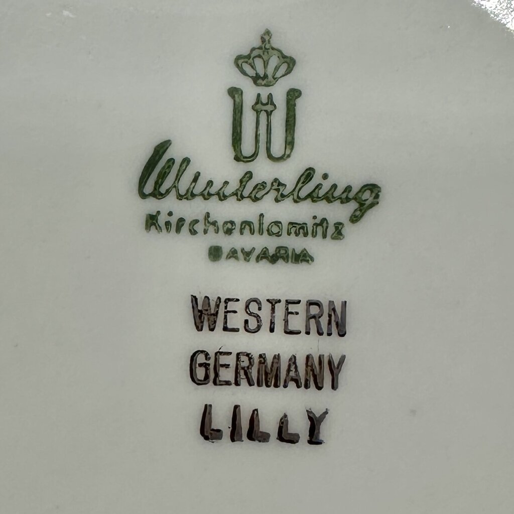 Vintage Winterling Bavaria LILLY 3 Piece Afternoon Tea Set-Footed Teacup, Saucer and Dessert Plate Germany /cb