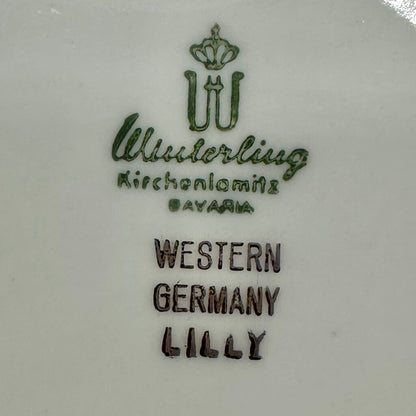 Vintage Winterling Bavaria LILLY 3 Piece Afternoon Tea Set-Footed Teacup, Saucer and Dessert Plate Germany /cb