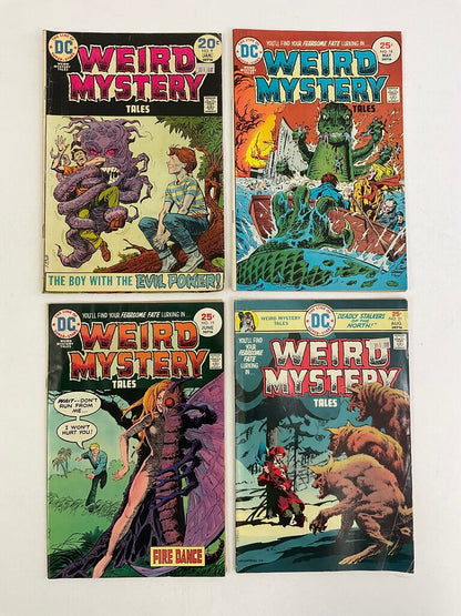 Vintage DC Comics: Weird Mystery Tales Issues 9, 18, 19, 21 - 1973-1975 /so