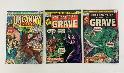 Vintage Marvel Comics: Uncanny Tales Issues #1, 7, 12 - 1973-1975 /so