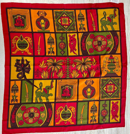 Silk Doncaster 34” Silk Scarf Hand Rolled Edges /j