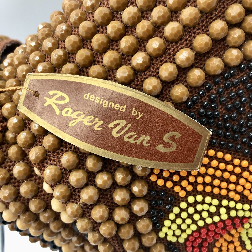 Vintage Roger Van S Beaded Handbag w/ Rooster /b