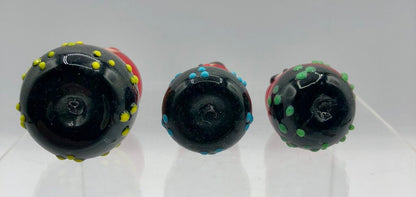 Set of 3 Art Glass Matryoshka Russian Nesting Doll Figurines /b