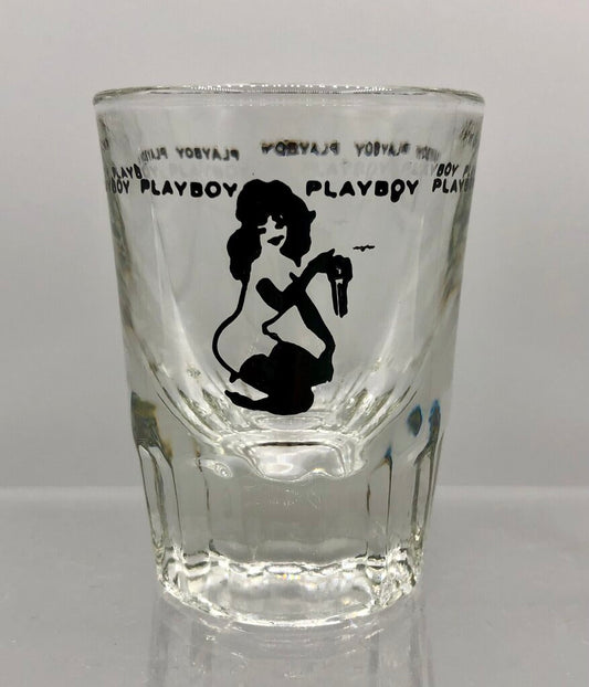Vintage 1960s Playboy Bunny Shot Glass /b