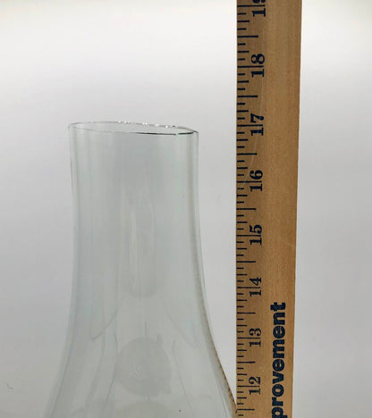 Vintage 1930’s Green Uranium Glass Hurricane Oil Lamp /b