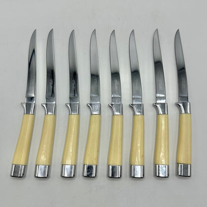 Vintage Carvel Hall by Briddell Steak Knives-Set Of 8 In Original Box-Stainless Steel /cb