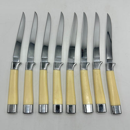 Vintage Carvel Hall by Briddell Steak Knives-Set Of 8 In Original Box-Stainless Steel /cb