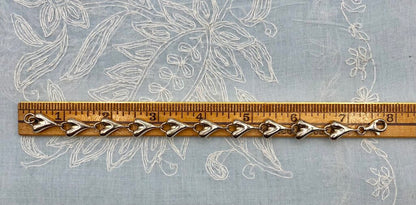 Robert Lee Morris 925 Sterling Silver Heart Link Bracelet /b