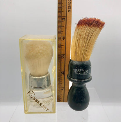 Vintage Set of 2 Rubberset Shaving Brushes /b