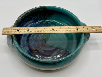 Handmade Pottery Casserole/Serving Dish w/ Handles /j