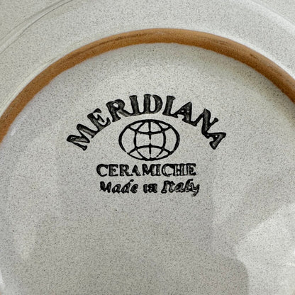 4 Vintage Meridiana Ceramiche Rim Soup/ Pasta Bowls 8.5” Made In Italy Blue /cb