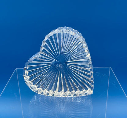 Vintage Waterford Crystal Heart Shaped Paperweight /s