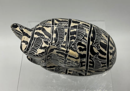 Vintage Genuine Besmo Hand Carved Soapstone Elephant Trinket Box Kenya /s