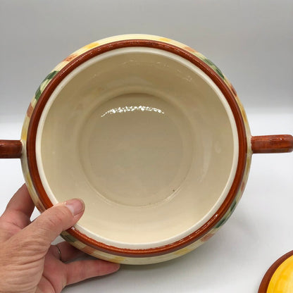 Vernon Kilns Vernonware Homespun Covered Casserole /b