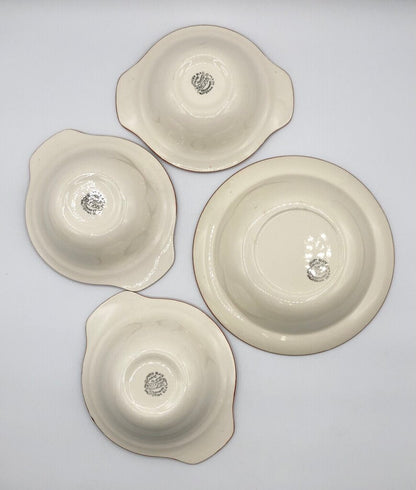 Vernon Kilns Vernonware 4pc Homespun Bowl Set /b