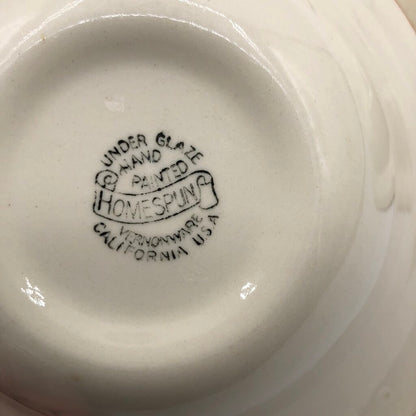 Vernon Kilns Vernonware 4pc Homespun Bowl Set /b